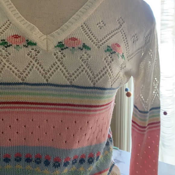 Vintage knit pastel sweater - Picture 2 of 4